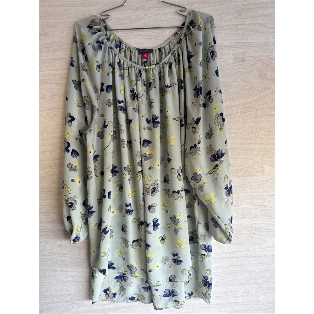 Vince Camuto long-sleeve Floral Design Blouse Sz 2x